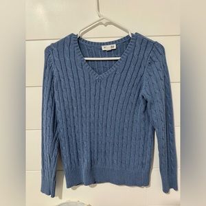 Blue v-neck sweater
